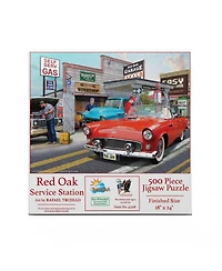 SunsOut Red Oak Service Station 500 piece Jigsaw Puzzle for Adults