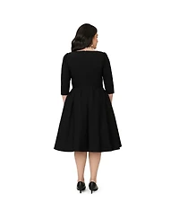 Unique Vintage Plus Sweetheart Swing Dress