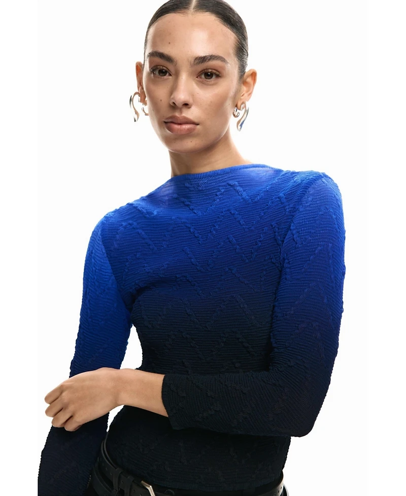 Desigual Women's Gradient texture blouse