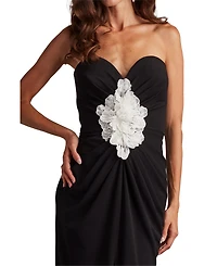 Tadashi Shoji Women's Sirota Center-Front Ruffle Gown