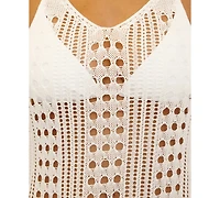Becca Women's Crochet Scoop Neck Cover-Up Dress