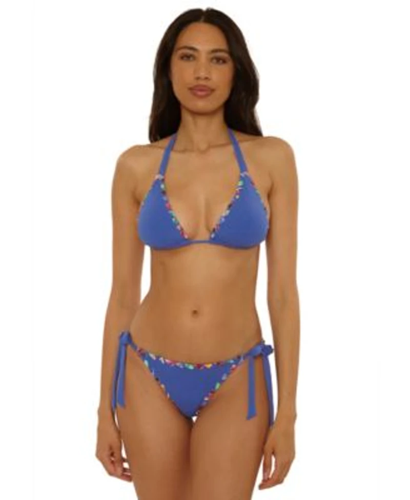 Becca Womens On The Edge Hand Looped Triangle Top Tie Side Bottoms