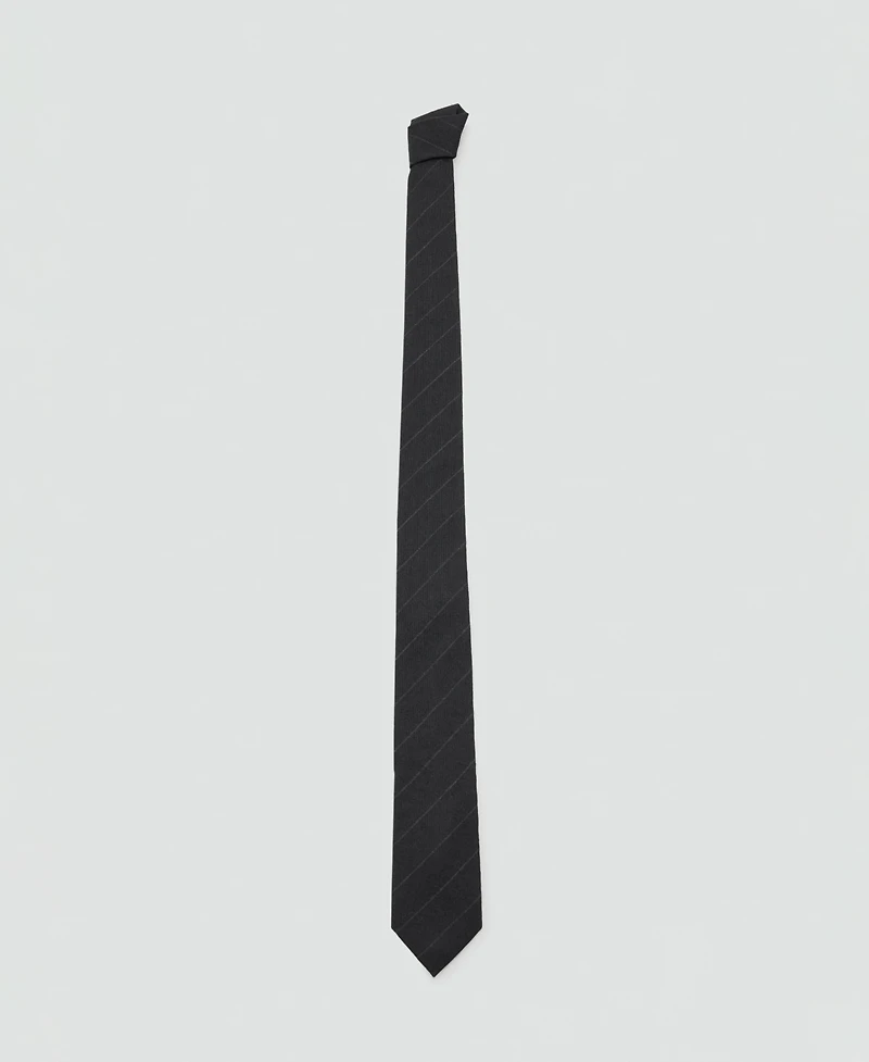 Mango Men's Striped Wool-Blend Tie