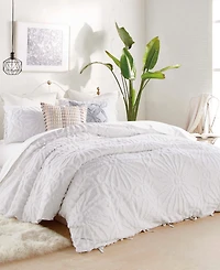 Peri Home Chenille Medallion 3-Pc. Duvet Cover Set, King