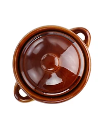Elama French Onion Double Handle Soup Bowls, Set of 4, Service For 4