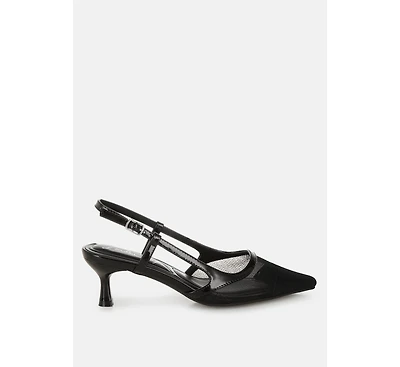 London Rag Womens Florina Snip-Toe Slingback Heel Sandals