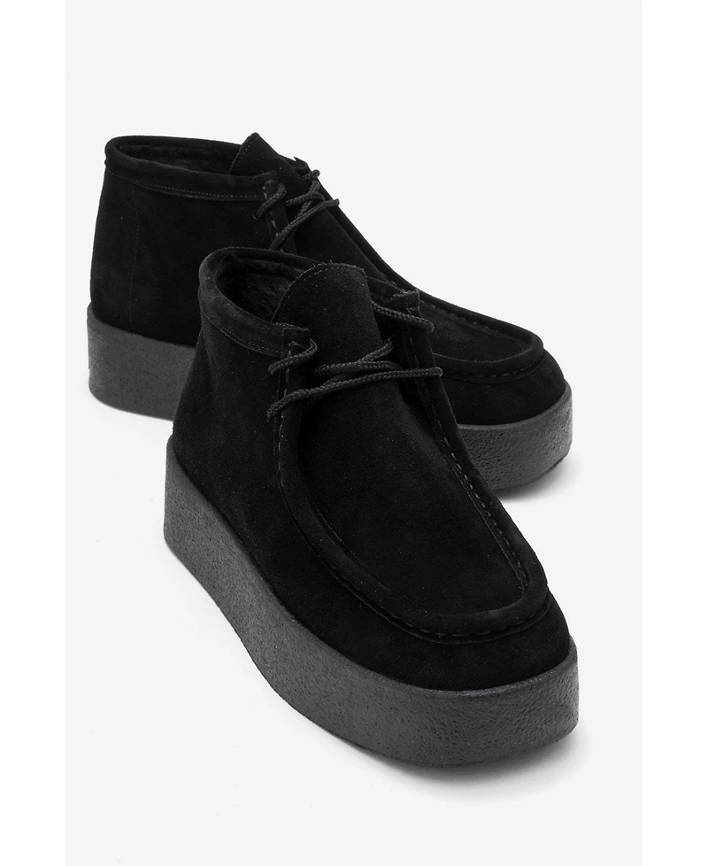 Forever & Always Shoes Melia Leather Platform Boot (Women)