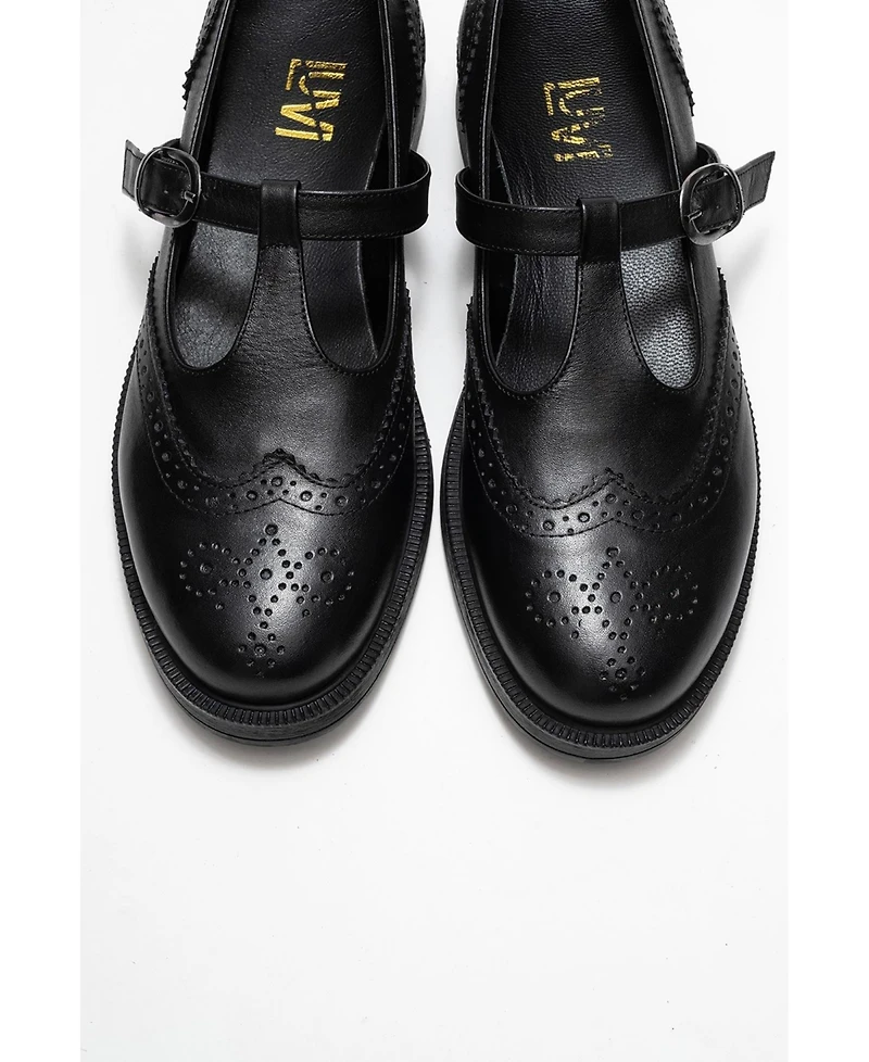 Forever & Always Shoes Janney Leather Strap Loafers