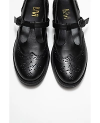 Forever & Always Shoes Janney Leather Strap Loafers