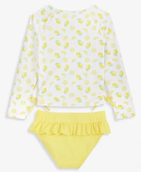 Epic Threads Toddler Girls' 2T-5T Lemon-Print Long-Sleeve Rash Guard Swimsuit, 2-Piece Set, Macy's Exclusive