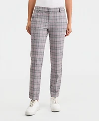 Liverpool Los Angeles Women's Kelsey Glen Plaid Straight-Leg Pants