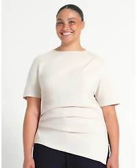 Estelle Women's Sasha Assymetric Pleated Top