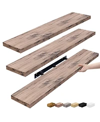 Sorbus 3 Pack 48 Inch Wall Mounted Floating Shelves - for Bedroom, Kitchen, Living Room, Bathroom Shelves, Farmhouse Home Decor