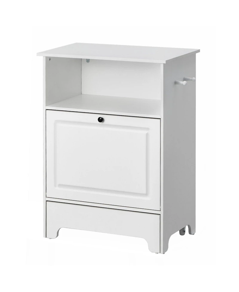 Cozito Elevated Pet Feeding Station with Tilt-Out Storage Cabinet, Small