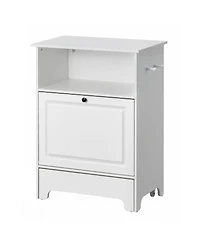 Cozito Elevated Pet Feeding Station with Tilt-Out Storage Cabinet, Small