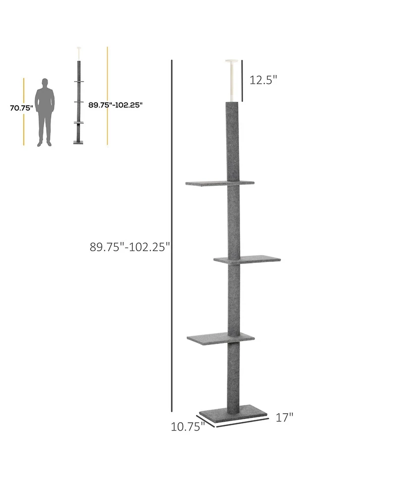 Aostirmotor Cat Tree with with Sisal-Covered Scratching Posts