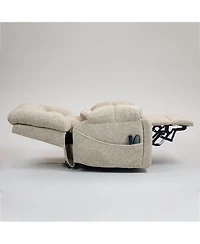 Boyel Living Chenille Power Lift Recliner Chair with Heat and Massage, 4 Okin Motors, Adjustable Headrest Lumbar