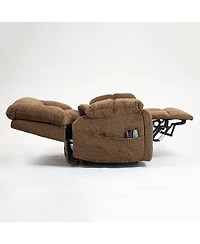 Boyel Living Chenille Power Lift Recliner Chair with Heat and Massage, 4 Okin Motors, Adjustable Headrest Lumbar