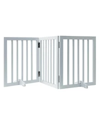 Cozito 3-Panel Foldable Freestanding Pet Gate, 60" W x 24" H, White