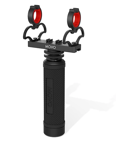 Movo SM6H Ultraflex Premium Shockmount for Shotgun Microphones with Grip Handle