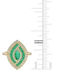 Macy's Sapphire (7/8 ct. t.w.) & Diamond (1/3 Ring 14k White Gold (Also Available Ruby Emerald)