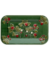 Bordallo Pinheiro Strawberries Rectangular Tray Platter