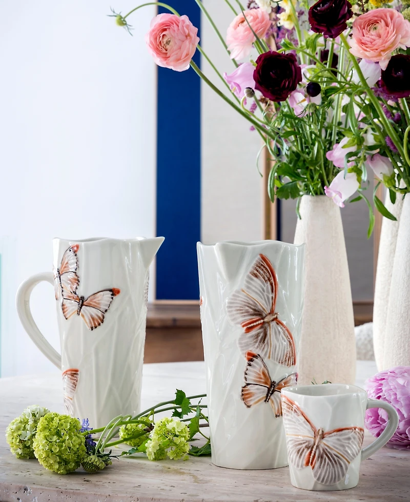 Bordallo Pinheiro Cloudy Butterflies By Claudia Schiffer Mugs, Set of 4