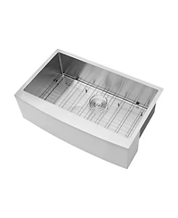 huluwat 33x21x10inch Farmhouse Apron Single Bowl Kitchen Sink Stainless Steel
