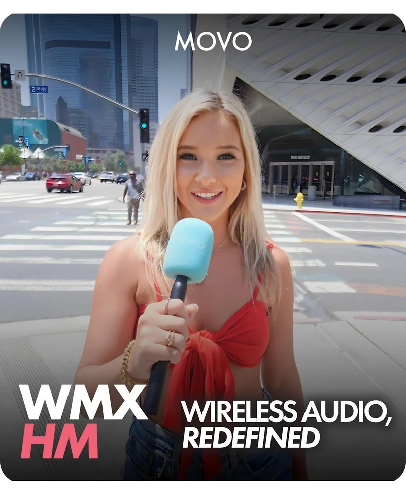 Movo Wmx-hm Handheld Interview Mic Handle for Wireless Microphone Transmitters