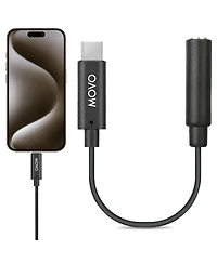 Movo Female 3.5mm Trrs Microphone Adapter Cable to Usb-c Connector Dongle