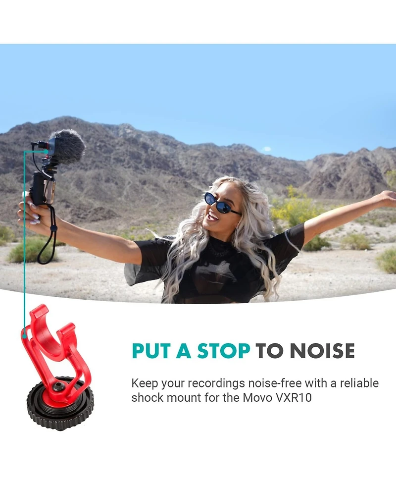Movo SMVXR10 Replacement Shockmount for VXR10 Shotgun Camera Microphone