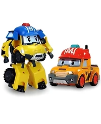 Robocar Poli 2PCS 4" Transforming Robots (Mark & Bucky)
