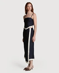 Avec Les Filles Women's Asymmetrical Wrap Midi Skirt