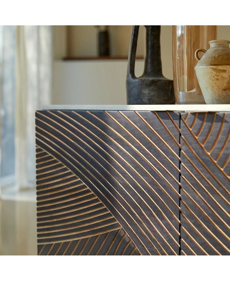 Tikamoon Bilal solid mango and terrazzo Sideboard 180 cm