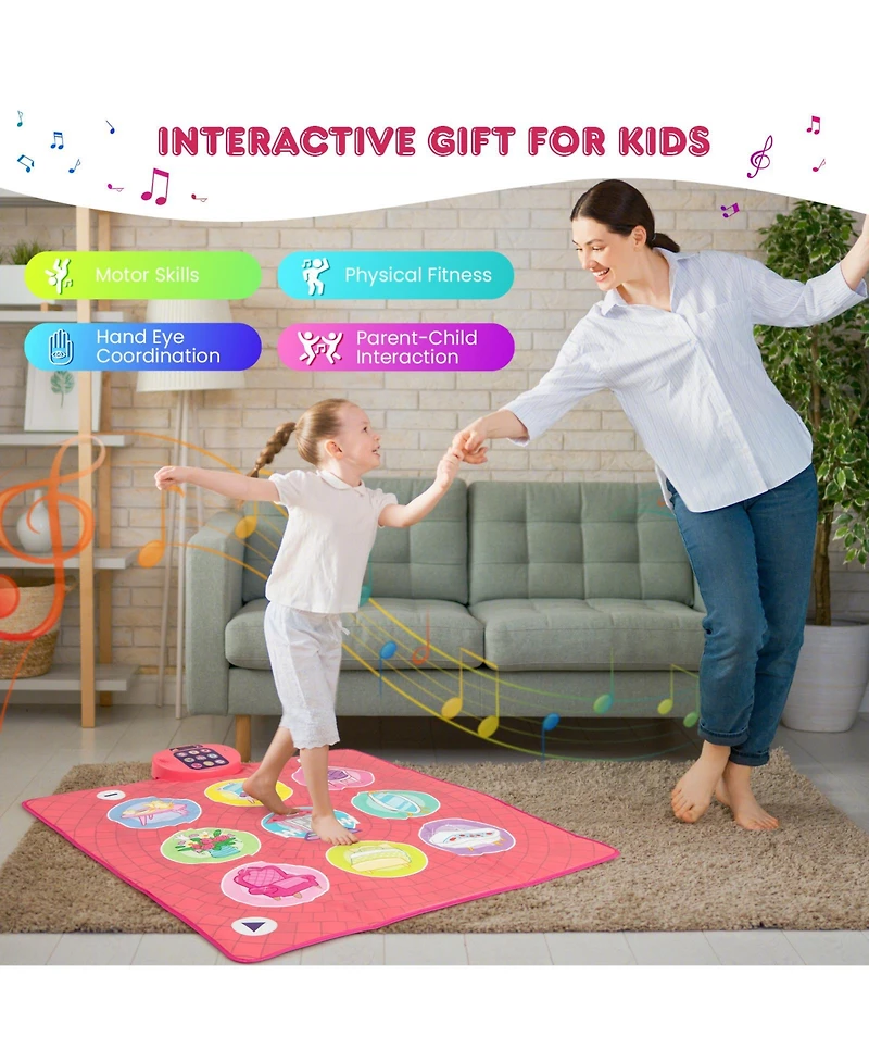 Slickblue Kids Dance Mat Toy Interactive Dance Pad Game