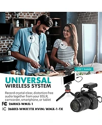 Movo Wmx-1-duo 2.4GHz Dual Wireless Lavalier Microphone System Compatible with Cameras and Smartphones