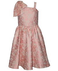 Bonnie Jean Girls' 7-16 Asymmetrical Bow Shoulder Party Dress