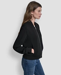 Dkny Women's Zippered Bomber Jacket