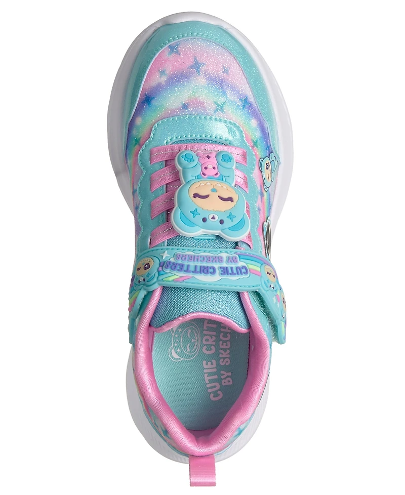Skechers Little Girls Jumpsters - Cutie Critters Fastening Strap Casual Sneakers from Finish Line