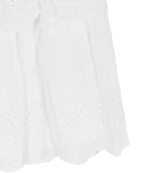 Rare Editions Girls' 2T-6X Cotton Eyelet Square Neck Flutter Dress