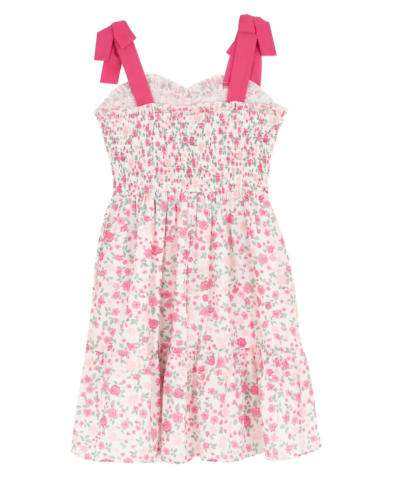 Rare Editions Girls' 7-16 Printed Woven Bodice Sleeveless Dress
