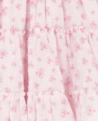 Rare Editions Girls' 2T-6X Smocked Tiered Floral Dress and Bag, 2-Piece Set