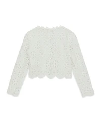 Guess Girls' 6-16 Lace Round Neck Top