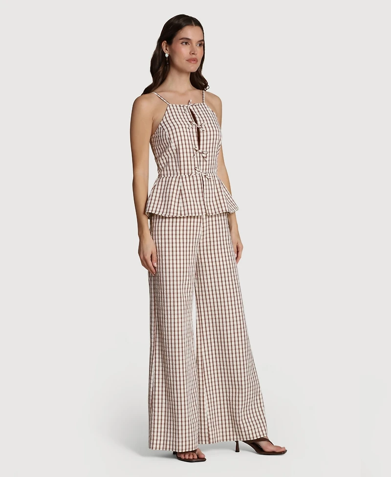 Avec Les Filles Women's Twofer Square Neck Jumpsuit