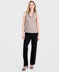 Anne Klein Women's Sleeveless Ruffled-Neck Top