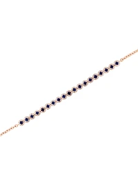 Lali Jewels Blue Sapphire (1.12 ct. t.w.) and Diamond (0.56 ct. t.w.) Bracelet in 14k Rose Gold
