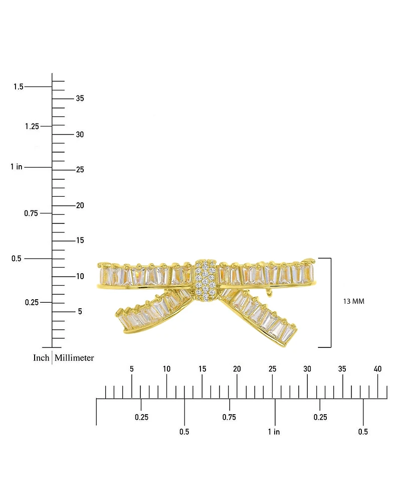 Macy's Cubic Zirconia Bow Knot Pin Brooch