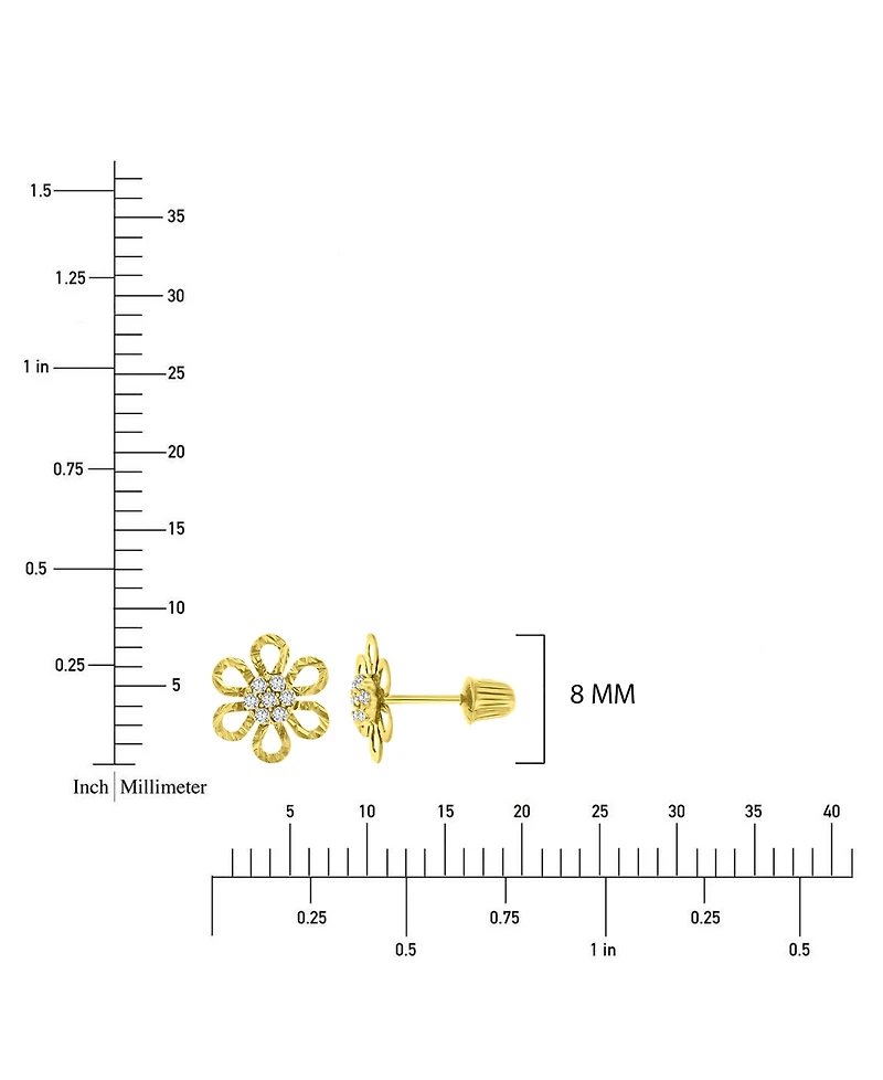 Macy's Diamond Cut Flower Stud Earrings