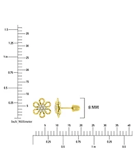 Macy's Diamond Cut Flower Stud Earrings