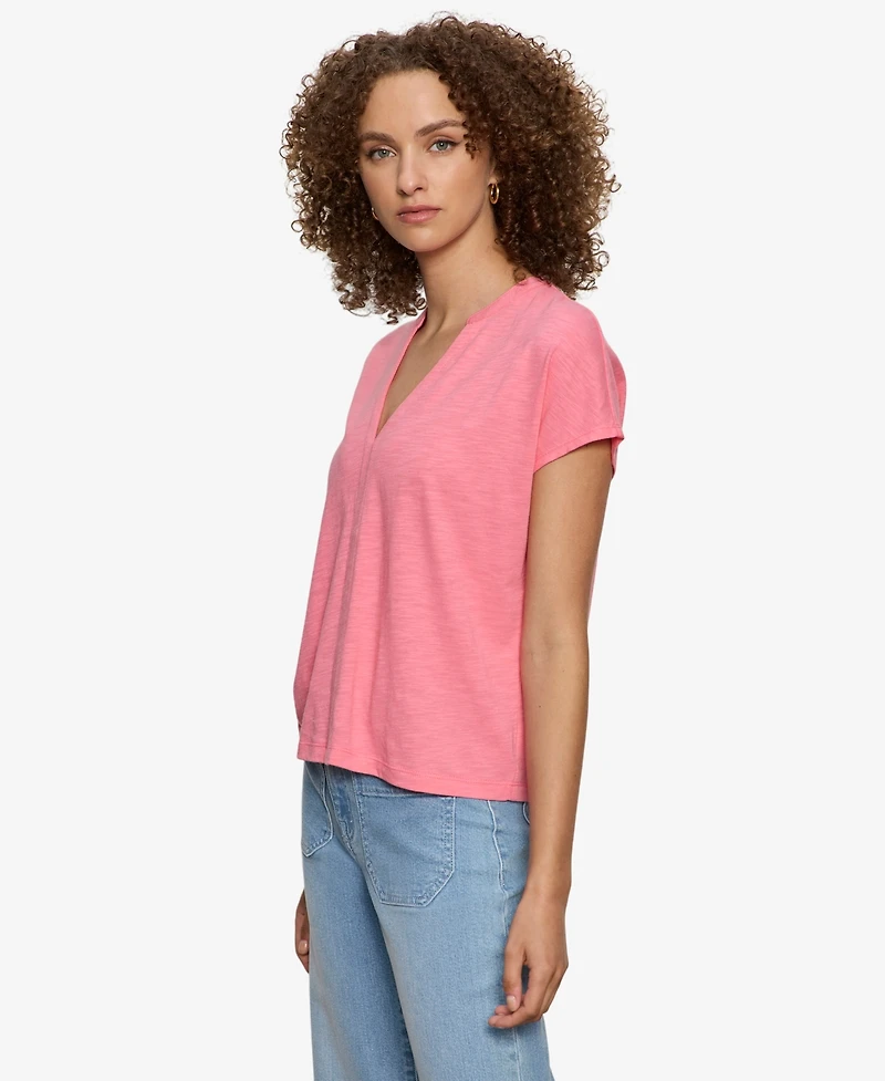 Sanctuary Petite Notched Muscle T-Shirt